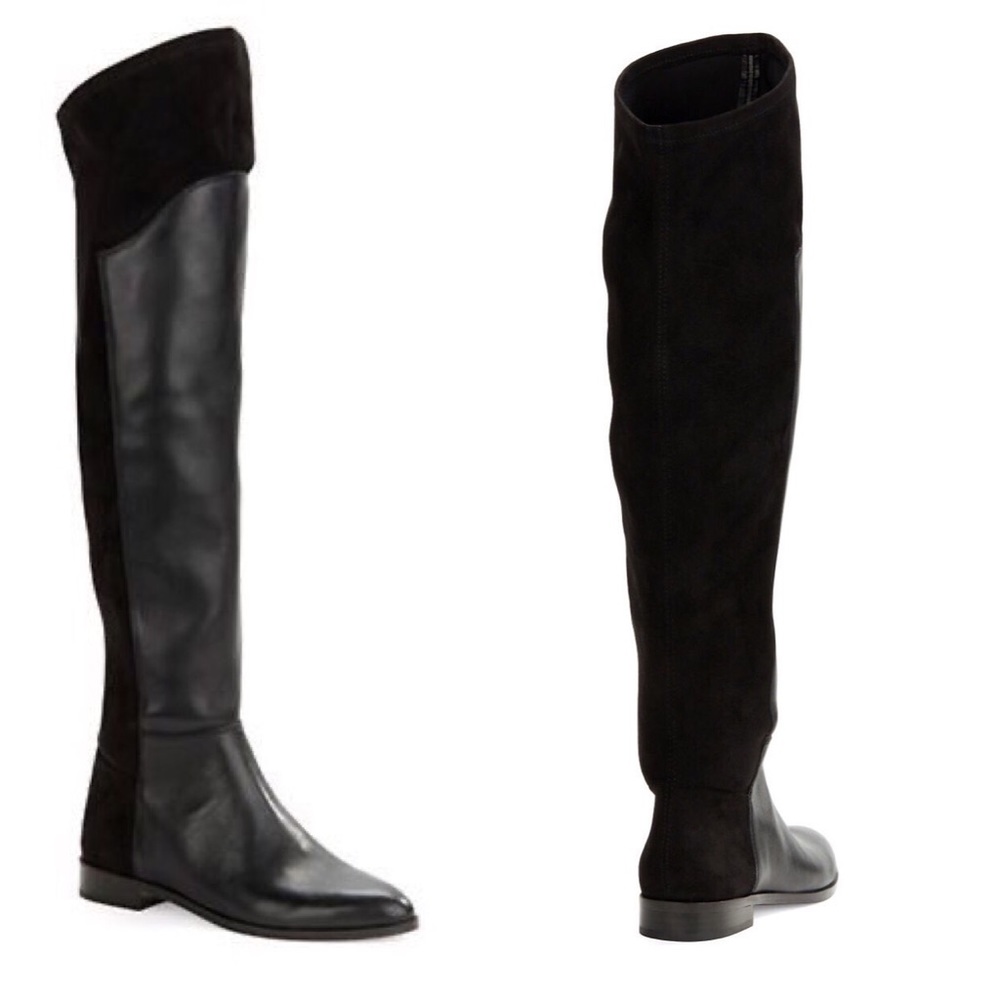 Nalay Leather + Suede Over The Knee Boots